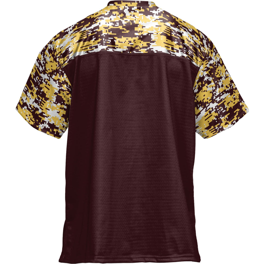 Quincy Hawks Football Jersey - Brown product image 4, provided for visual reference and product detail review