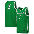 #1 Marshall Thundering Herd Replica Basketball Jersey - Kelly Green product image 1, provided for visual reference and