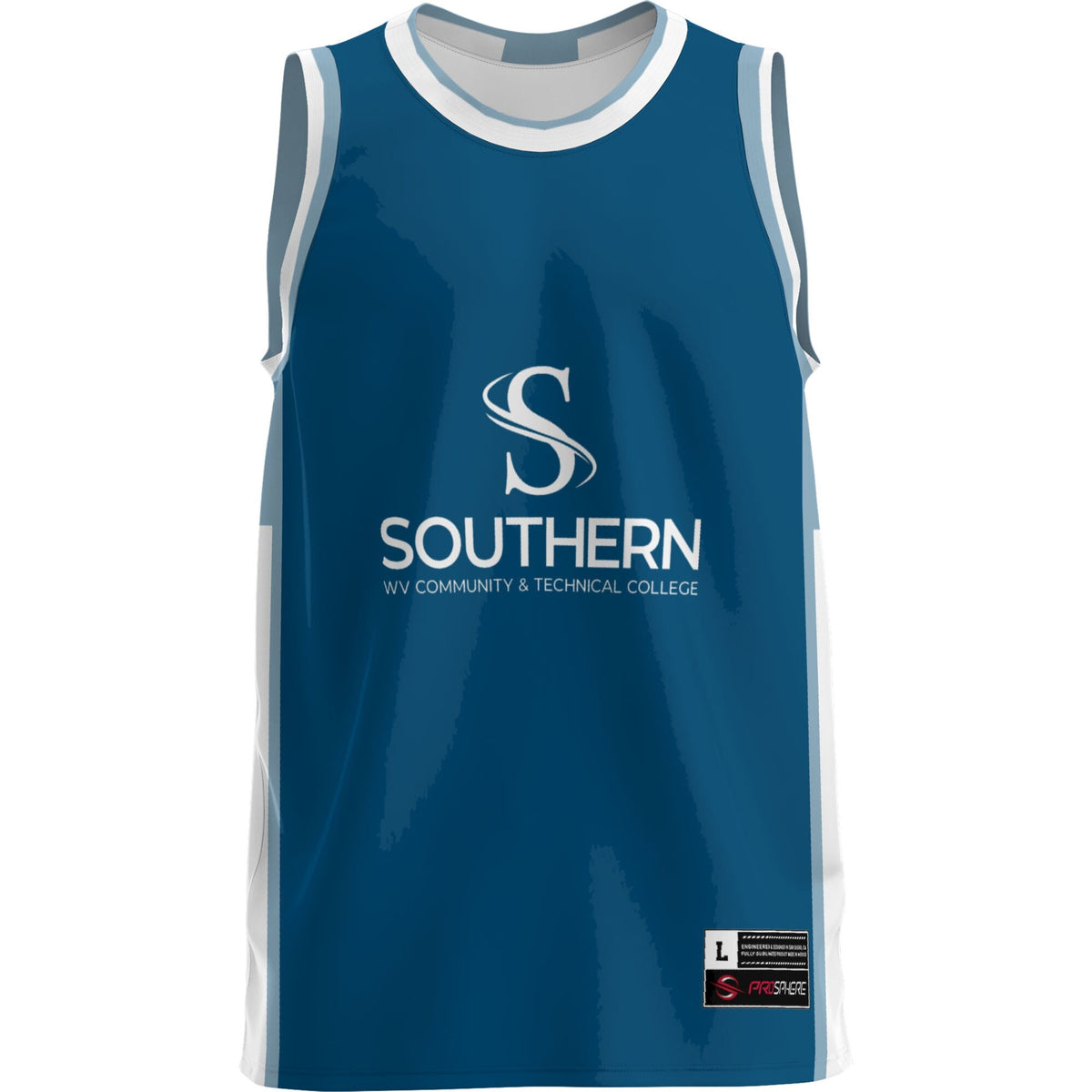 Southern West Virginia Community and Technical College Lightweight Basketball Jersey - Blue product image 3, provided for