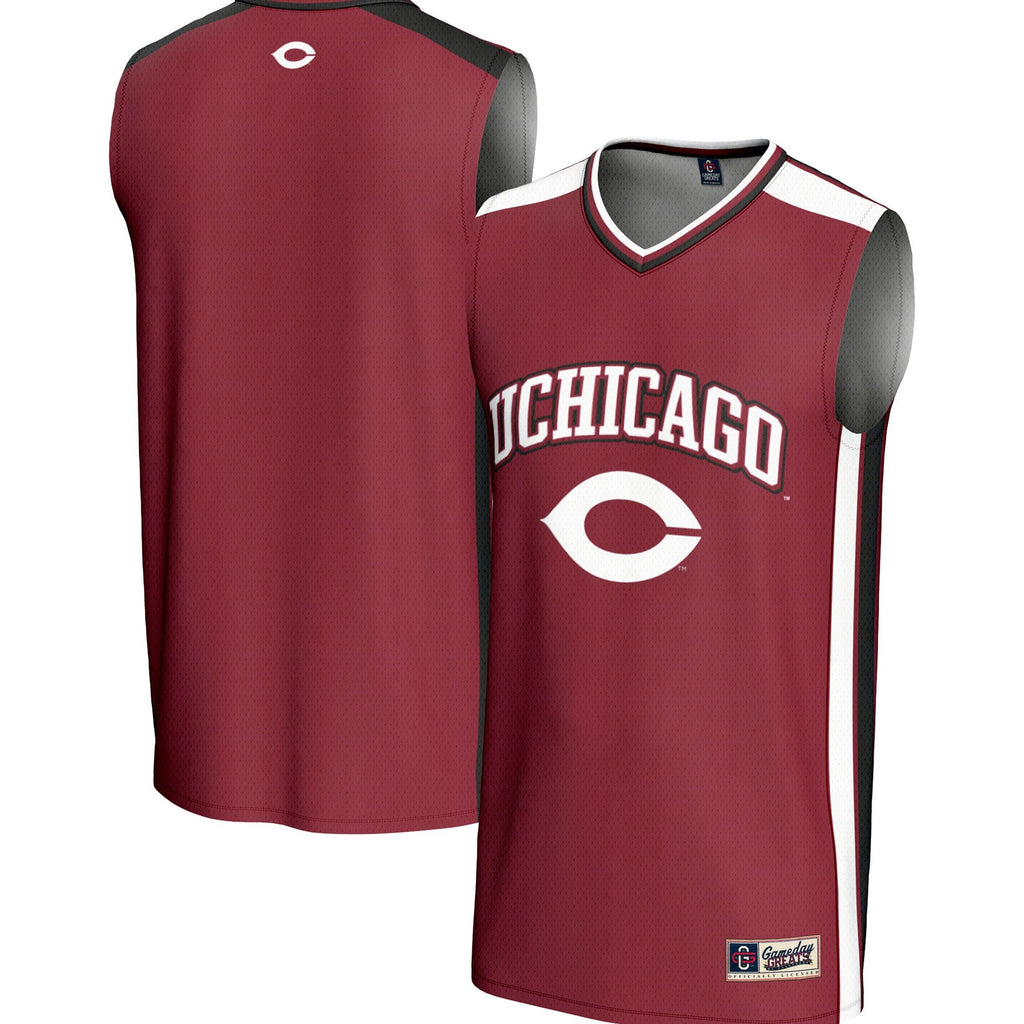 UChicago Maroons Spirit Basketball Jersey - Maroon product image 1, provided for visual reference and product detail review