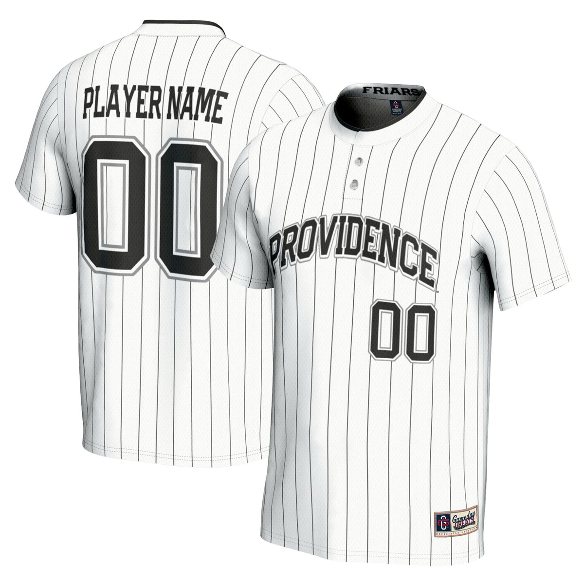 Providence Friars NIL Pick-A-Player Softball Lightweight Jersey - White product image 2, provided for visual reference and