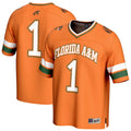 #1 Florida A&M Rattlers Collegiate Football Fashion Jersey - Orange product image 1, provided for visual reference and
