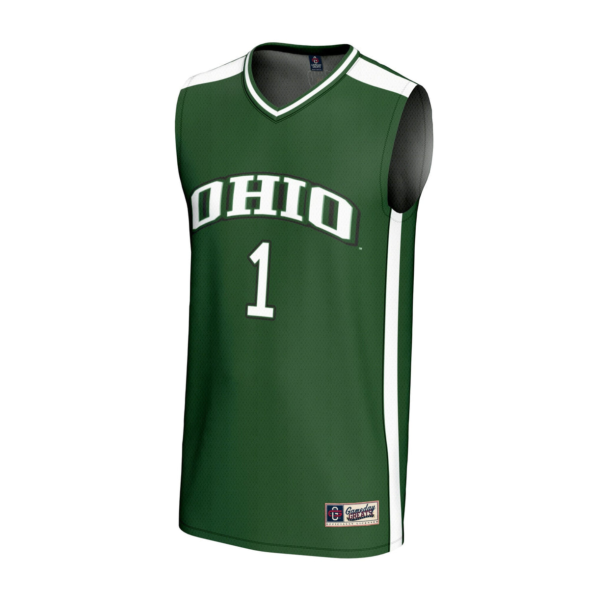#1 Ohio Bobcats Lightweight Collegiate Basketball Fashion Jersey - Green product image 3, provided for visual reference and