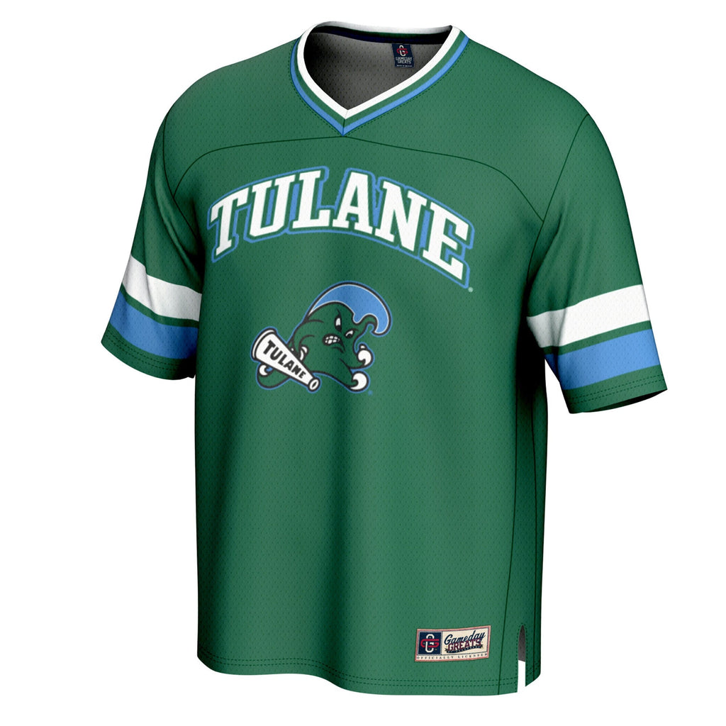 Tulane Green Wave Spirit Football Jersey - Green product image 3, provided for visual reference and product detail review