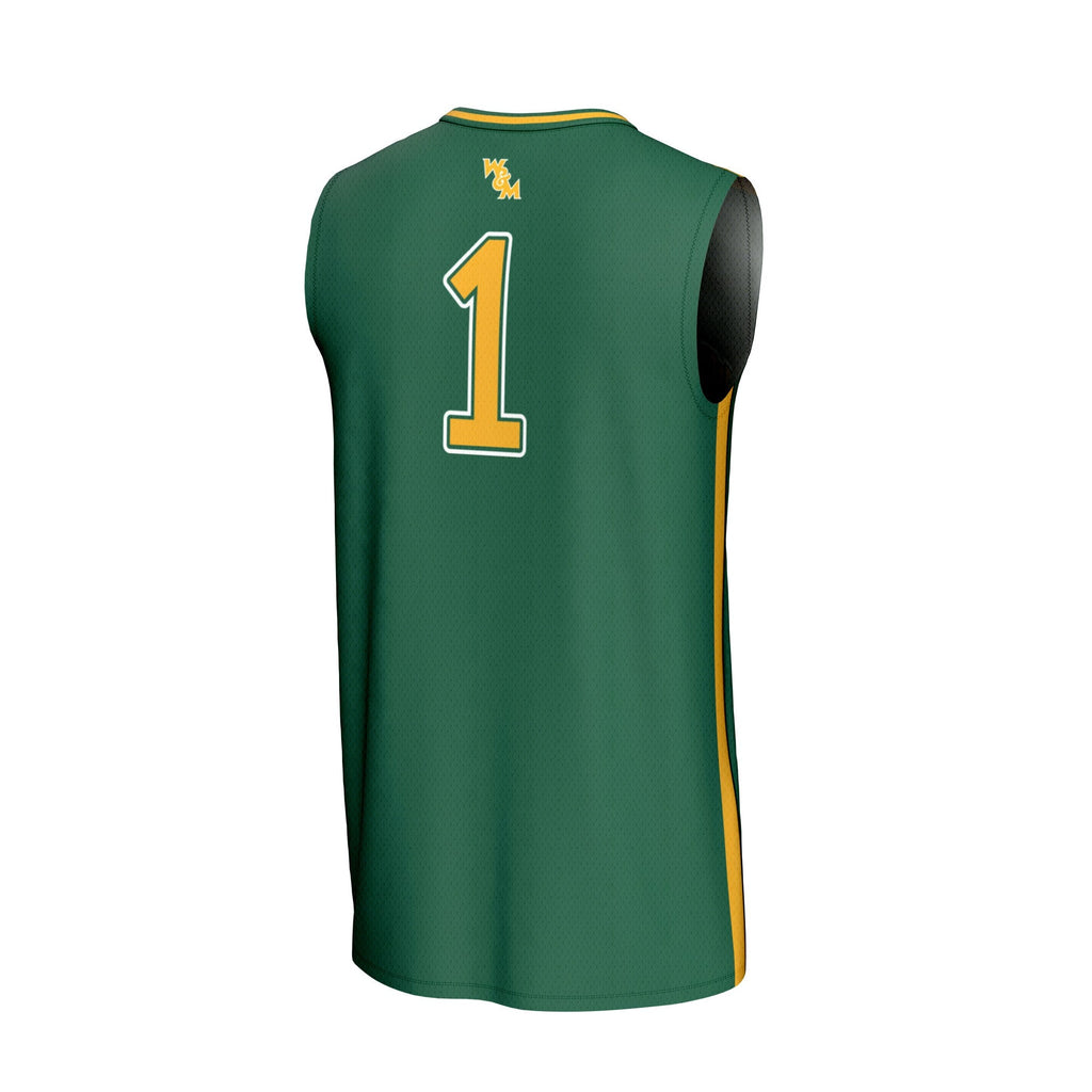 #1 William & Mary Tribe Lightweight Collegiate Basketball Fashion Jersey - Green product image 4, provided for visual