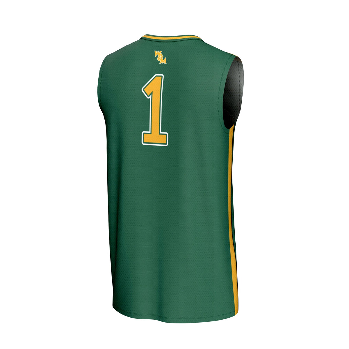#1 William & Mary Tribe Lightweight Collegiate Basketball Fashion Jersey - Green product image 4, provided for visual