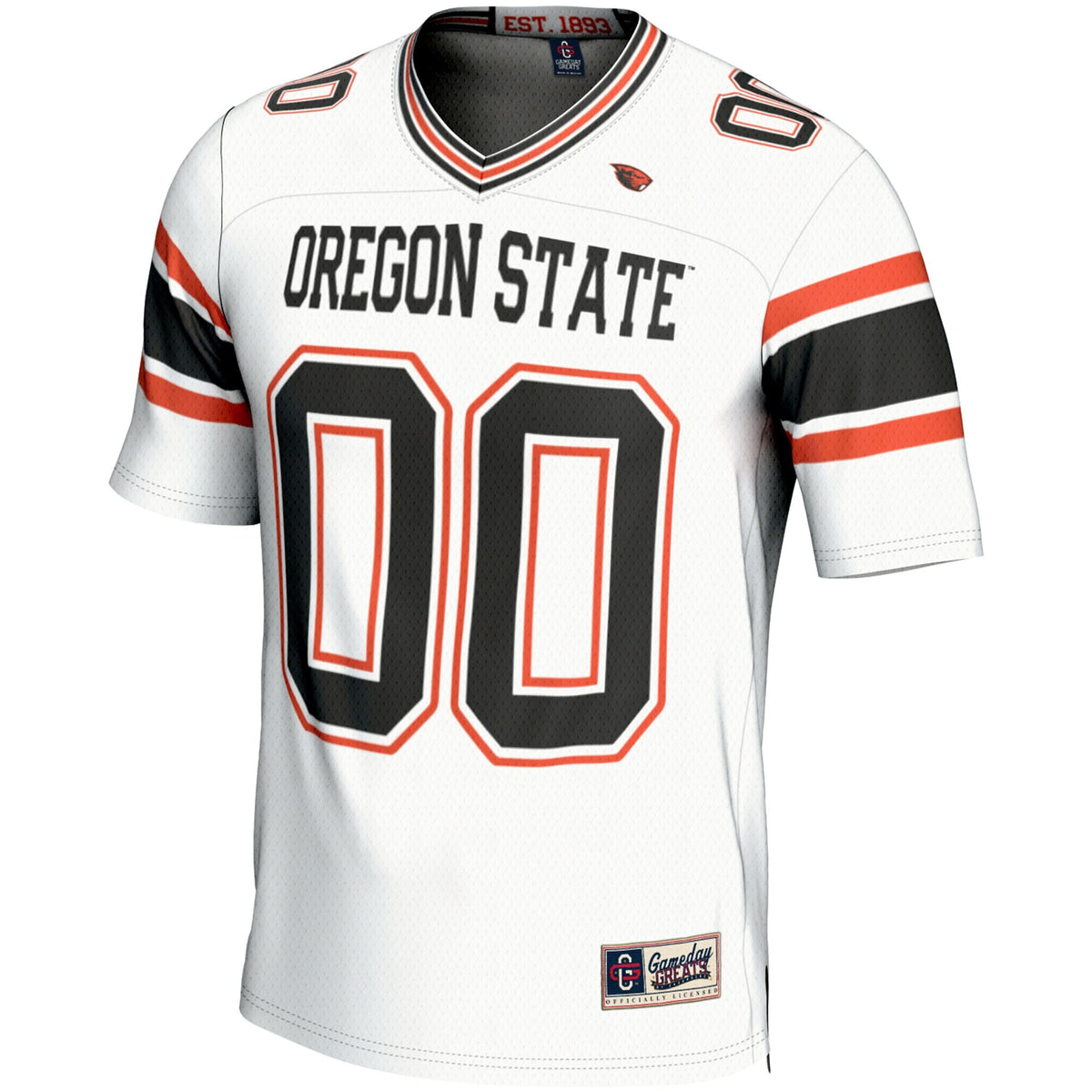 Oregon State Beavers NIL Pick-A-Player Football Jersey - White product image 3, provided for visual reference and product