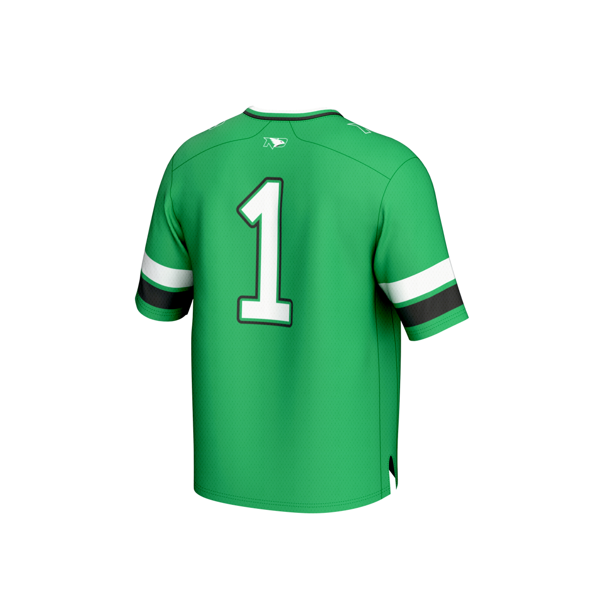 #1 North Dakota Lightweight Collegiate Football Fashion Jersey - Kelly Green product image 4, provided for visual reference