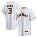 Houston Astros Jeremy Peña White Home Replica Jersey product image 1, provided for visual reference and product detail review