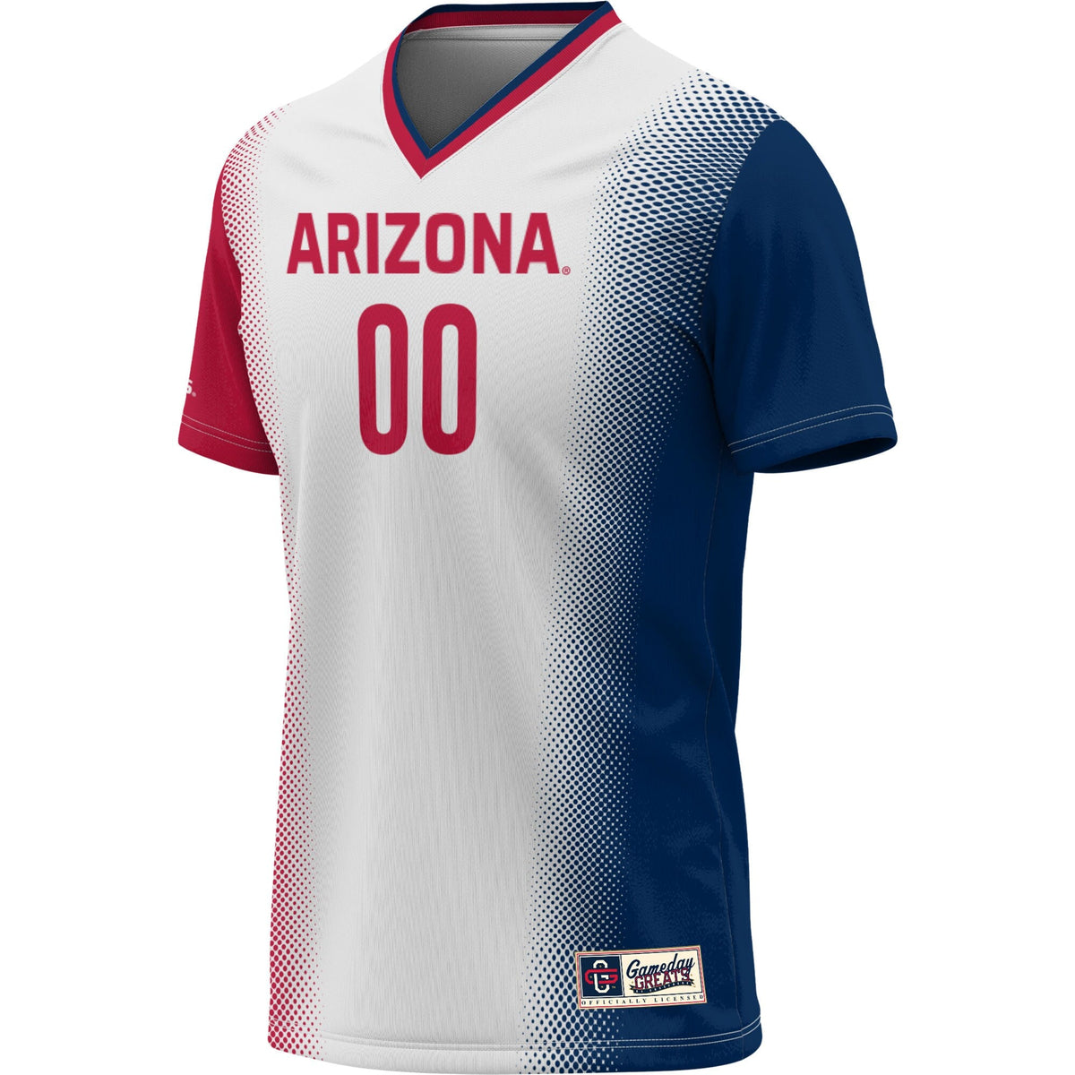 Arizona Wildcats Pick-A-Player NIL Lightweight Soccer Jersey - White product image 3, provided for visual reference and