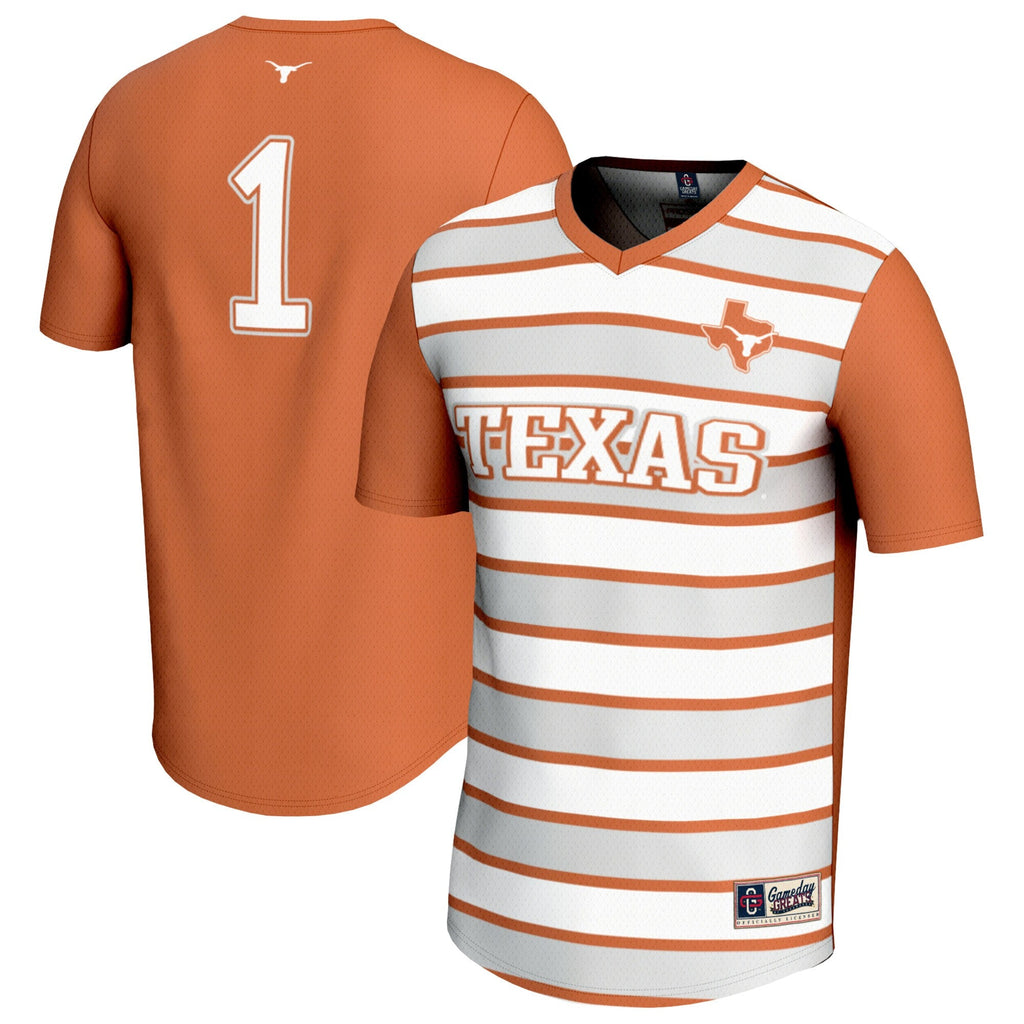 #1 Texas Longhorns Lightweight Soccer Fashion Jersey - Texas Orange product image 2, provided for visual reference and