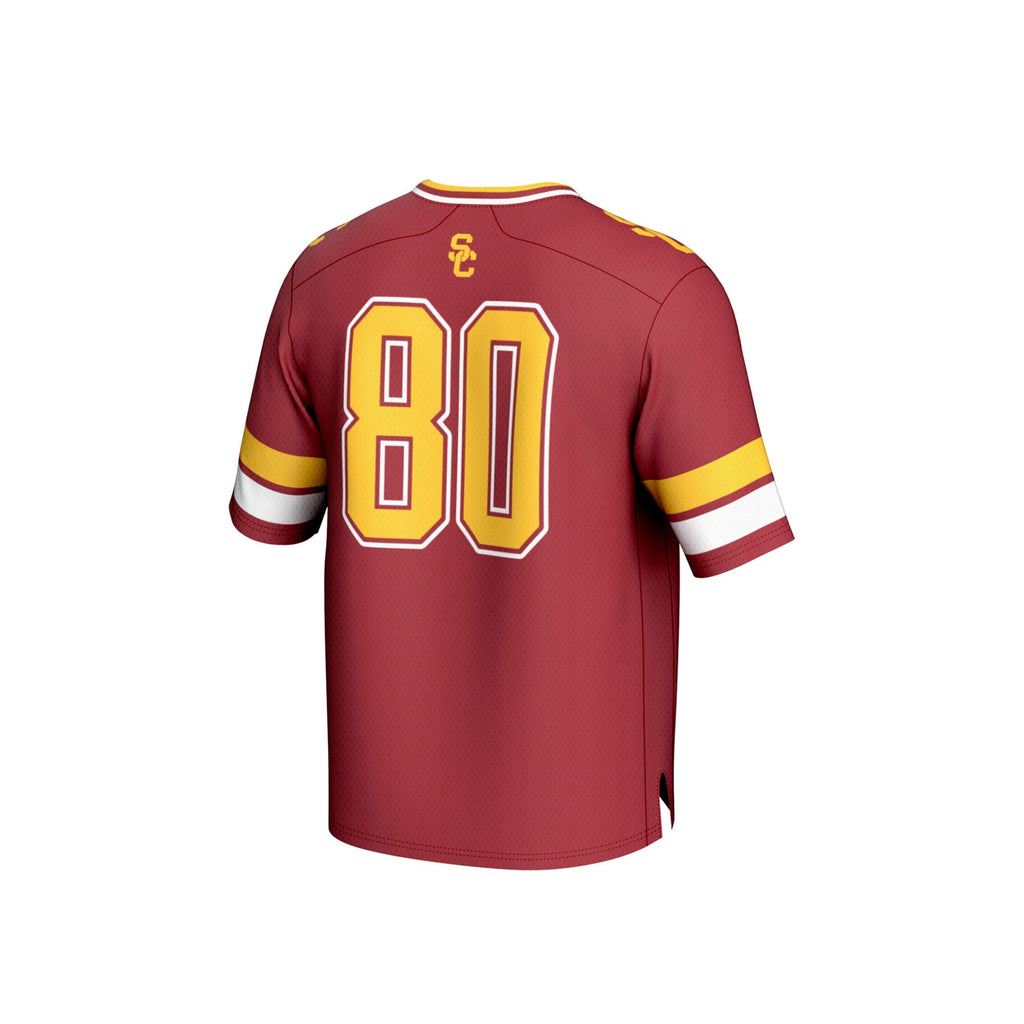 #80 USC Trojans Lightweight Collegiate Football Fashion Jersey - Cardinal product image 4, provided for visual reference and