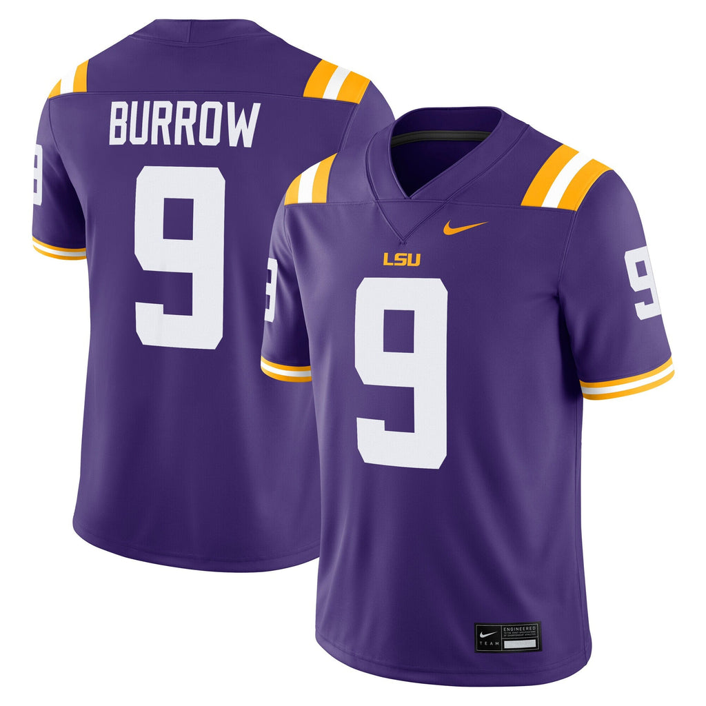Joe Burrow Purple LSU Tigers Alumni Game Jersey product image 1, provided for visual reference and product detail review