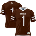 #1 Lehigh Mountain Hawks Football Jersey - Brown product image 1, provided for visual reference and product detail review