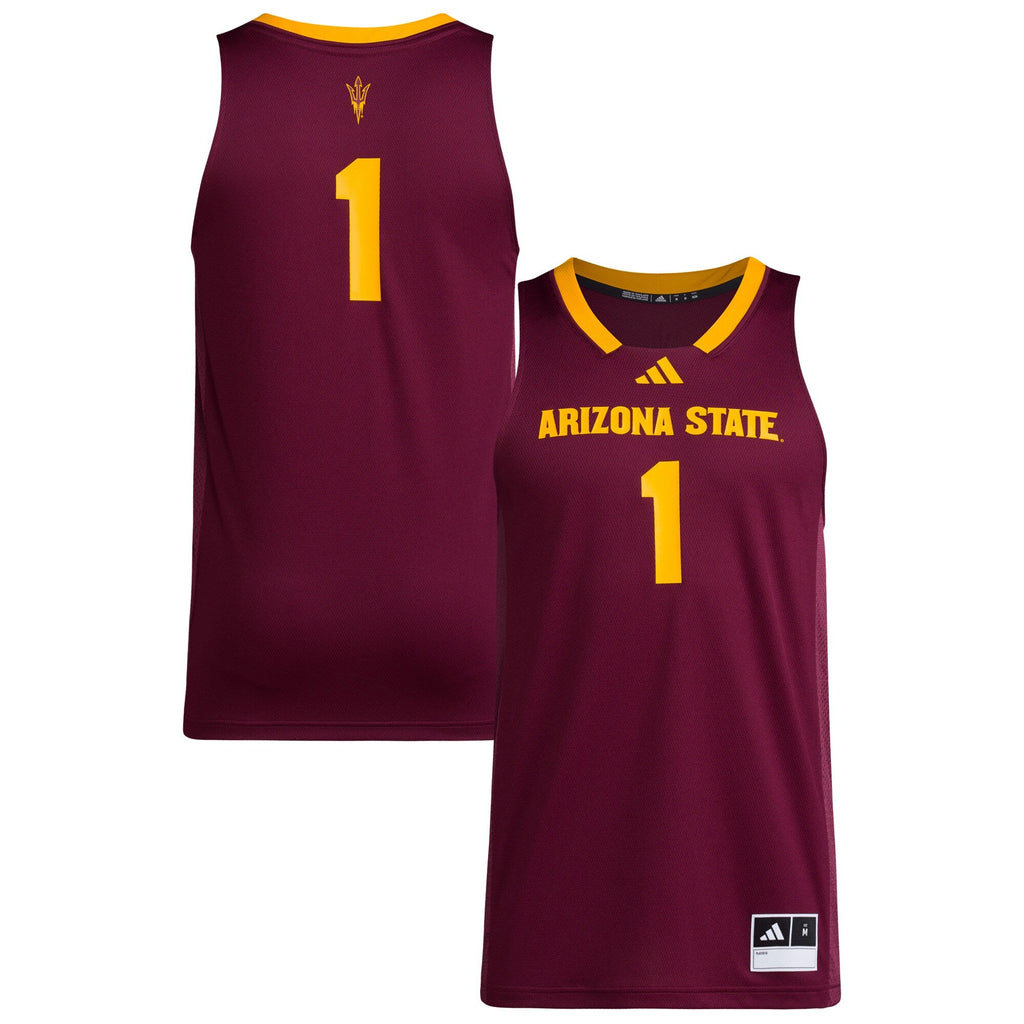 #1 Maroon Arizona State Sun Devils Replica Swingman Jersey product image 1, provided for visual reference and product detail