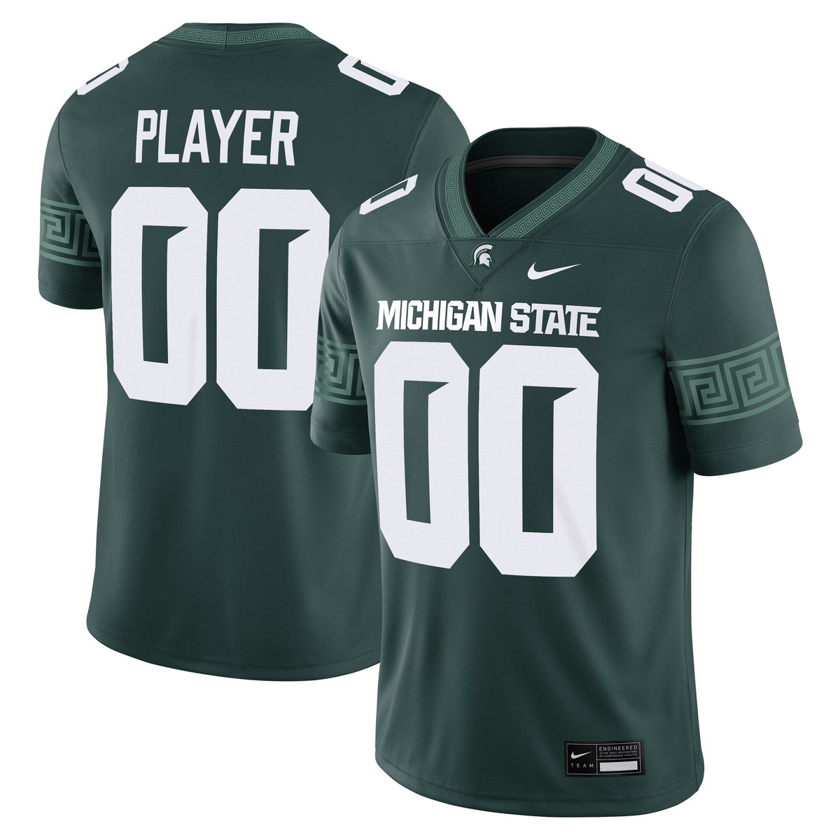 Michigan State Spartans NIL Pick-A-Player Game Jersey - Green product image 2, provided for visual reference and product