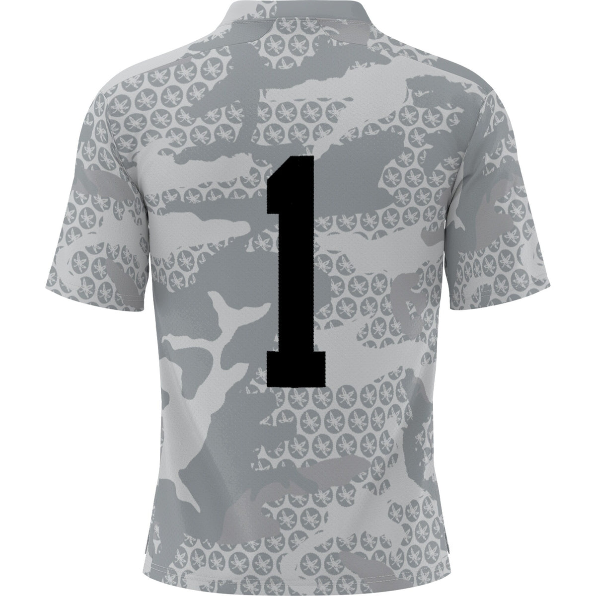 #1 Ohio State Buckeyes Camo Football Jersey - Gray product image 4, provided for visual reference and product detail review