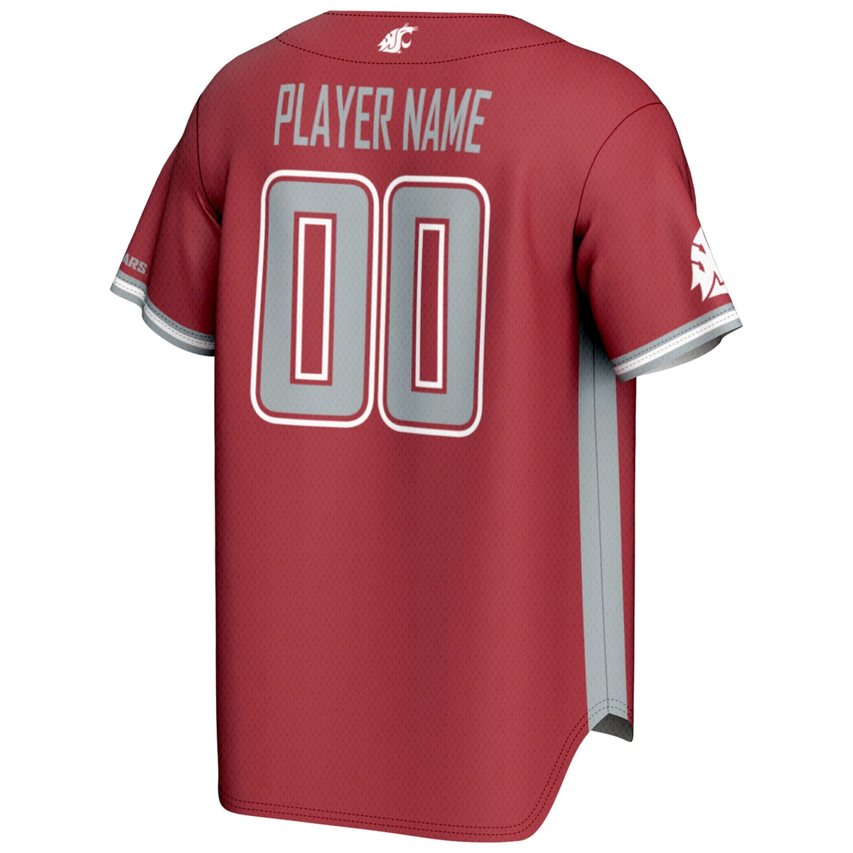Washington State Cougars NIL Pick-A-Player Lightweight Baseball Jersey - Crimson product image 4, provided for visual