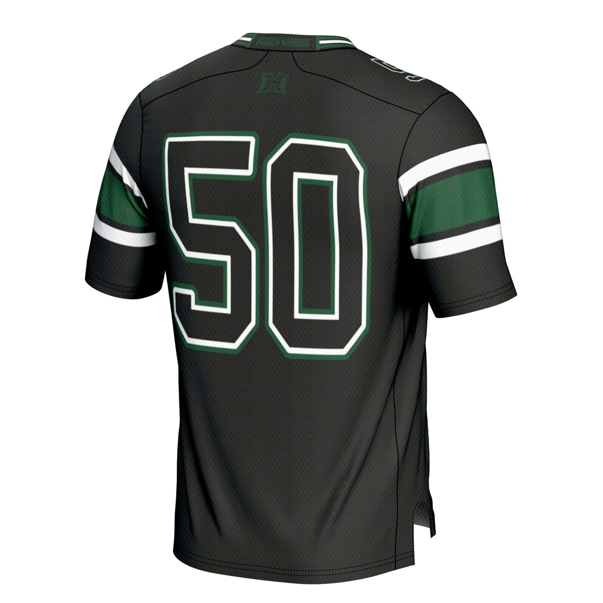 #1 Hawaii Rainbow Warriors Football Jersey - Black product image 4, provided for visual reference and product detail review