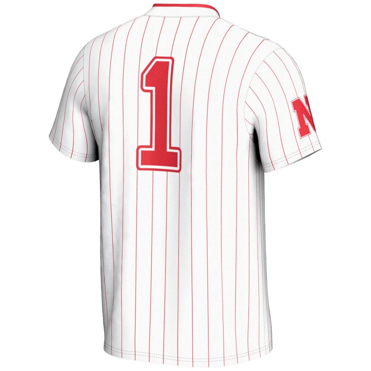 #1 Nebraska Huskers Lightweight Softball Jersey - White product image 4, provided for visual reference and product detail