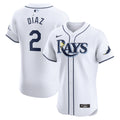 Tampa Bay Rays Yandy Diaz White Home Elite Player Jersey product image 1, provided for visual reference and product detail
