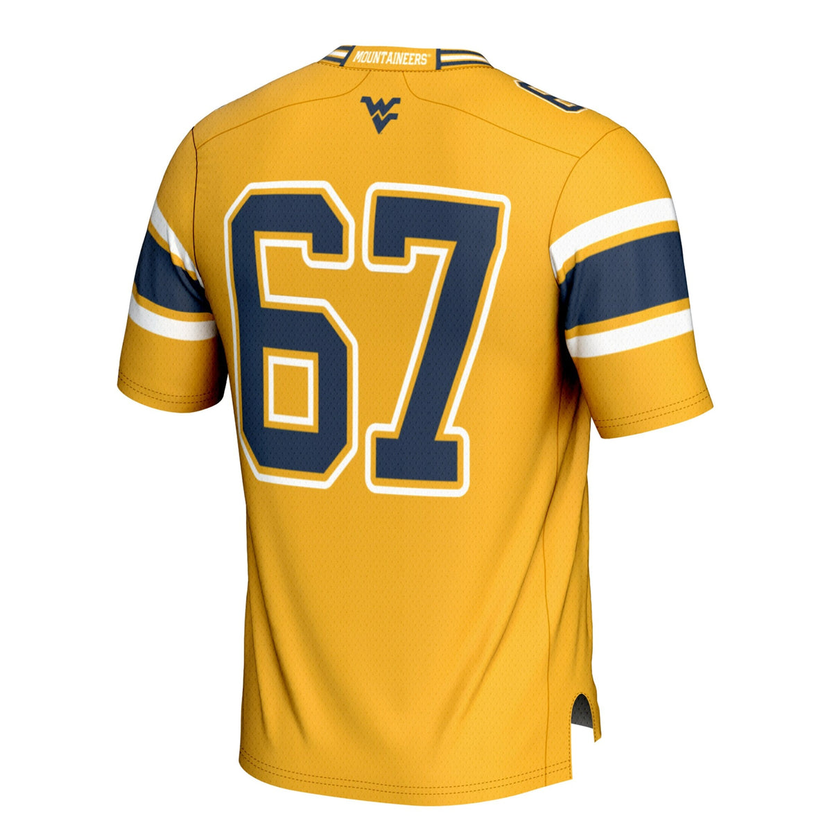 #1 West Virginia Mountaineers Football Jersey - Gold product image 4, provided for visual reference and product detail review