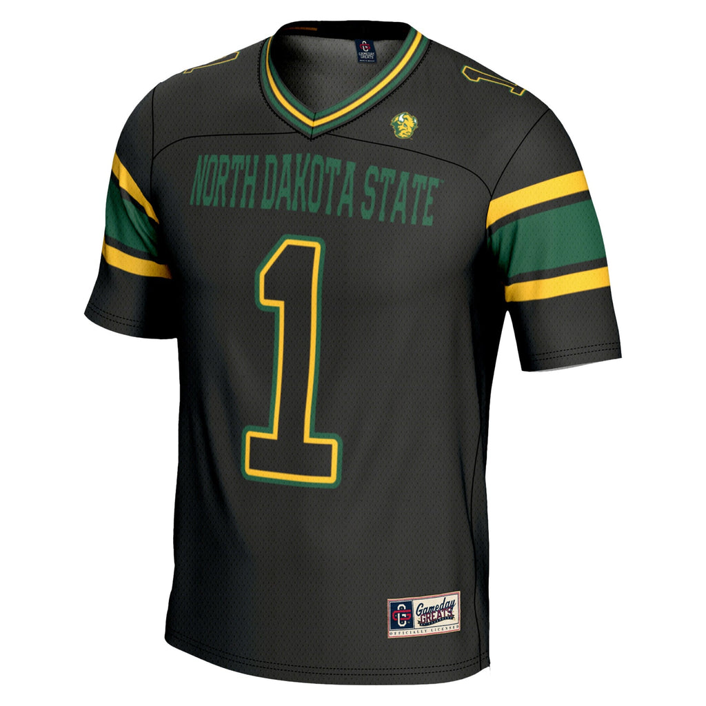 #1 NDSU Bison Endzone Football Jersey - Black product image 3, provided for visual reference and product detail review