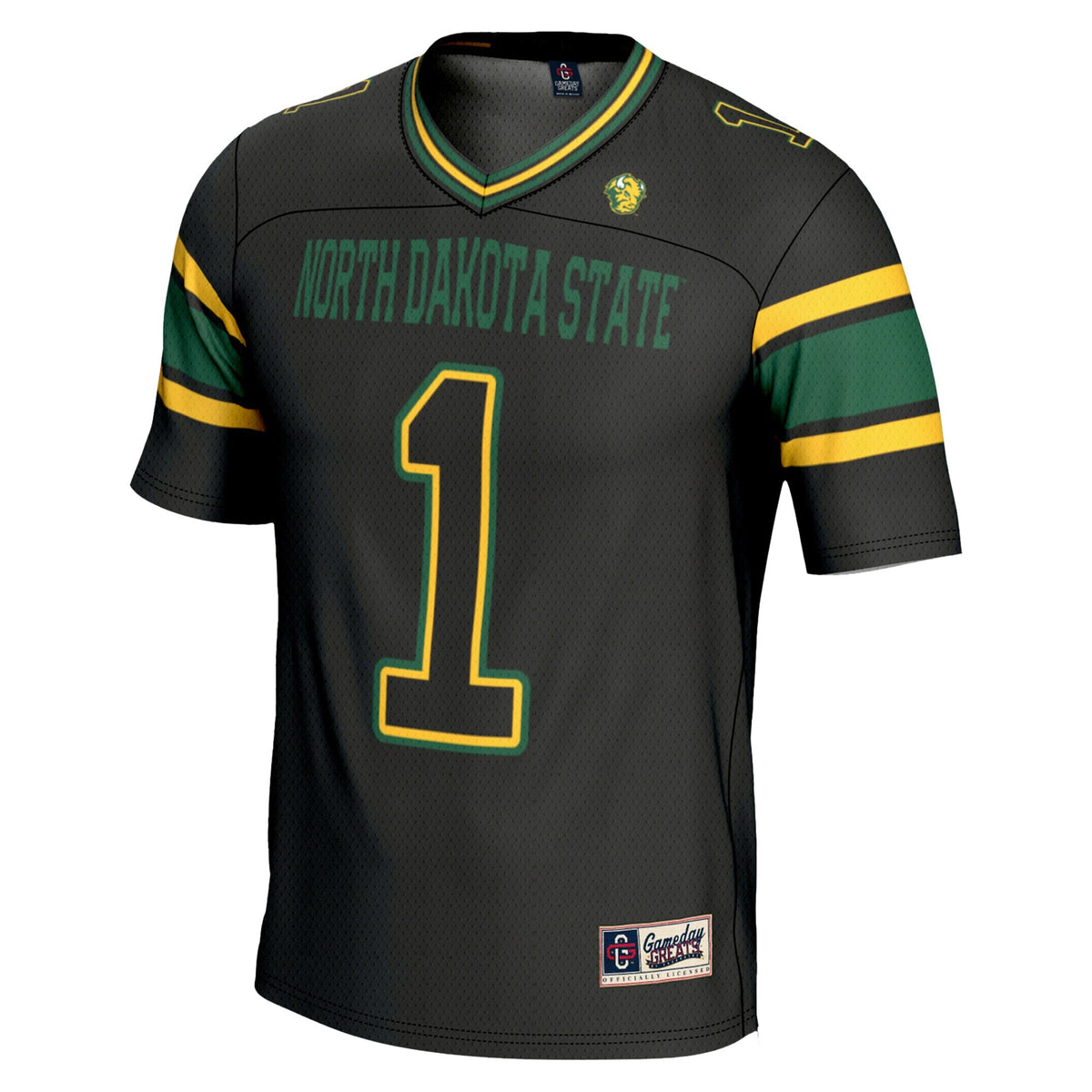 #1 NDSU Bison Endzone Football Jersey - Black product image 3, provided for visual reference and product detail review