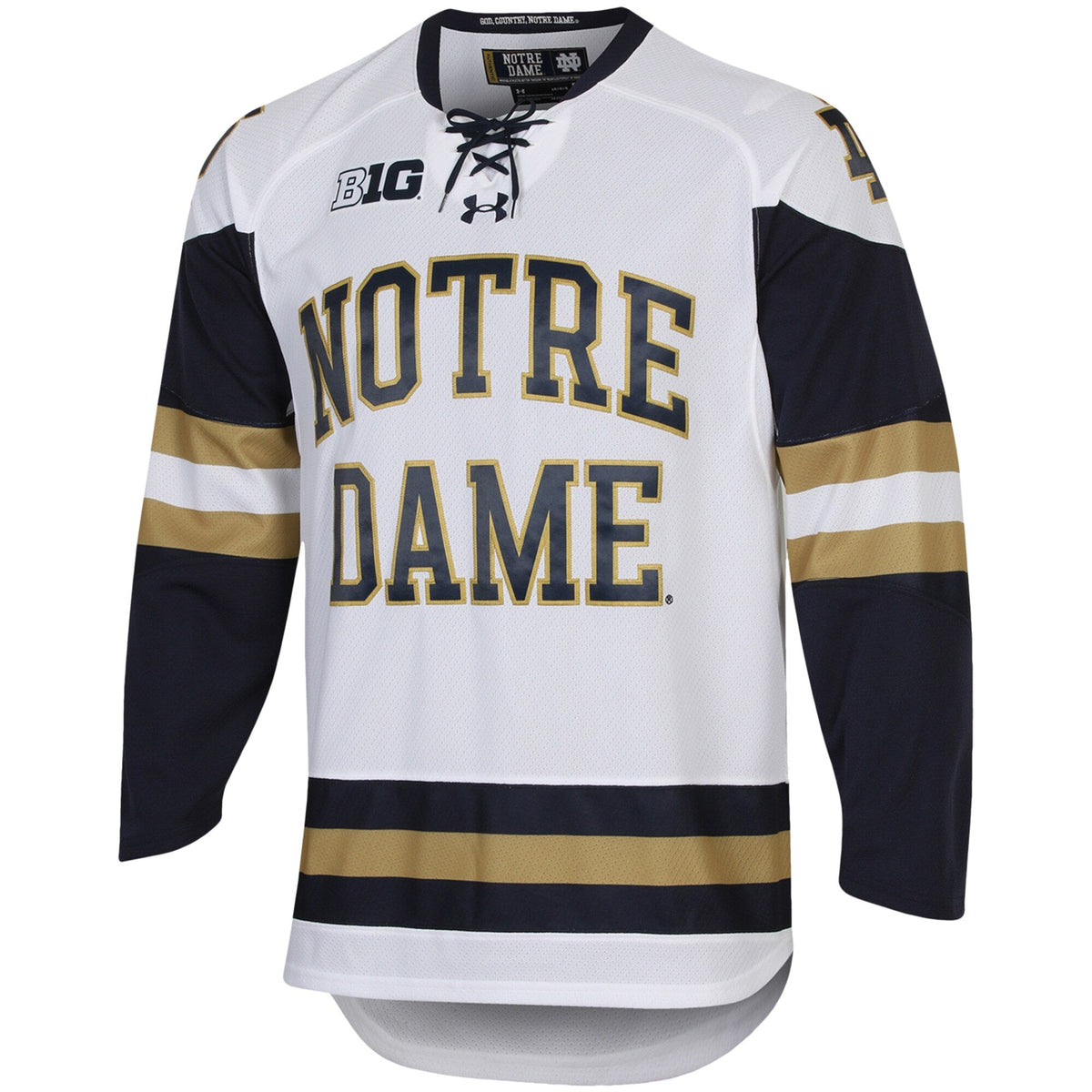 Notre Dame Fighting Irish Replica Hockey Jersey - White product image 3, provided for visual reference and product detail