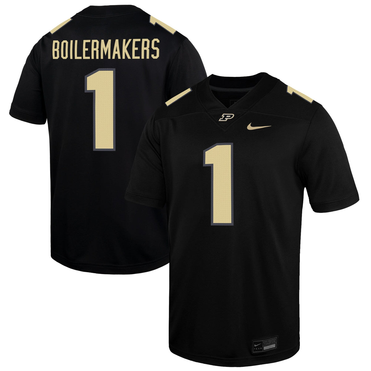#1 Purdue Boilermakers Alternate Game Jersey - Black product image 1, provided for visual reference and product detail review