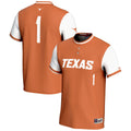 #1 Texas Longhorns Lightweight Softball Jersey - Burnt Orange product image 1, provided for visual reference and product