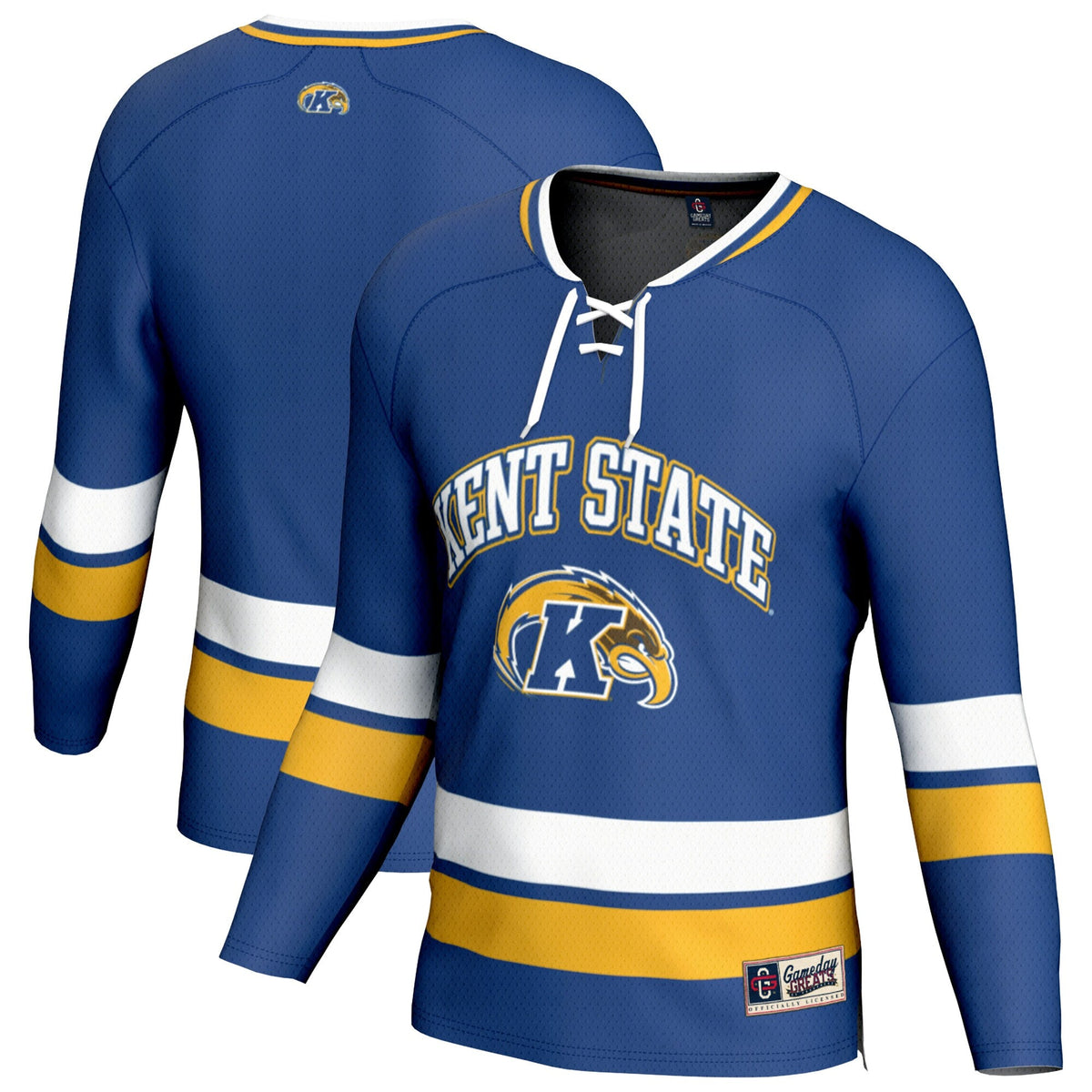 Kent State Golden Flashes Spirit Hockey Jersey - Navy product image 1, provided for visual reference and product detail