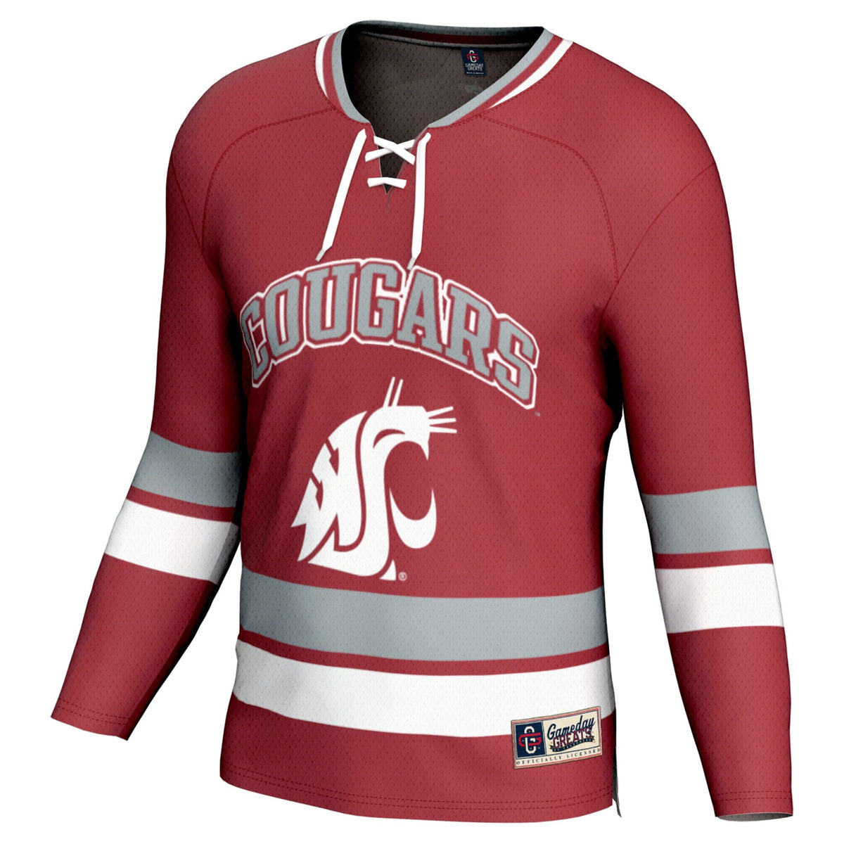 Washington State Cougars Spirit Hockey Jersey - Crimson product image 3, provided for visual reference and product detail