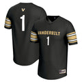 #1 Vanderbilt Commodores Lightweight Lacrosse Jersey - Black product image 1, provided for visual reference and product