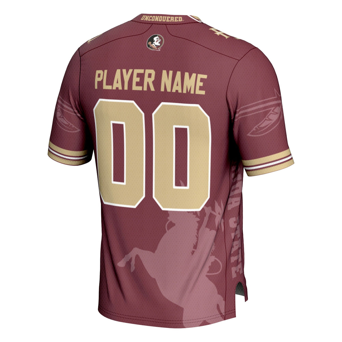 Florida State Seminoles Icon Print NIL Pick-A-Player Football Jersey - Garnet product image 4, provided for visual reference