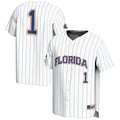 #1 Florida Gators Lightweight Baseball Jersey - White product image 1, provided for visual reference and product detail