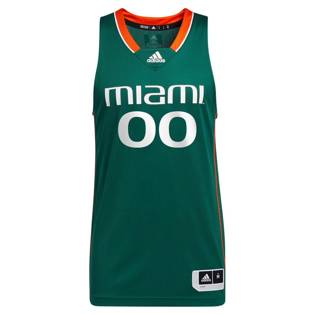 Miami Hurricanes Custom Alternate Basketball Jersey - Green product image 3, provided for visual reference and product