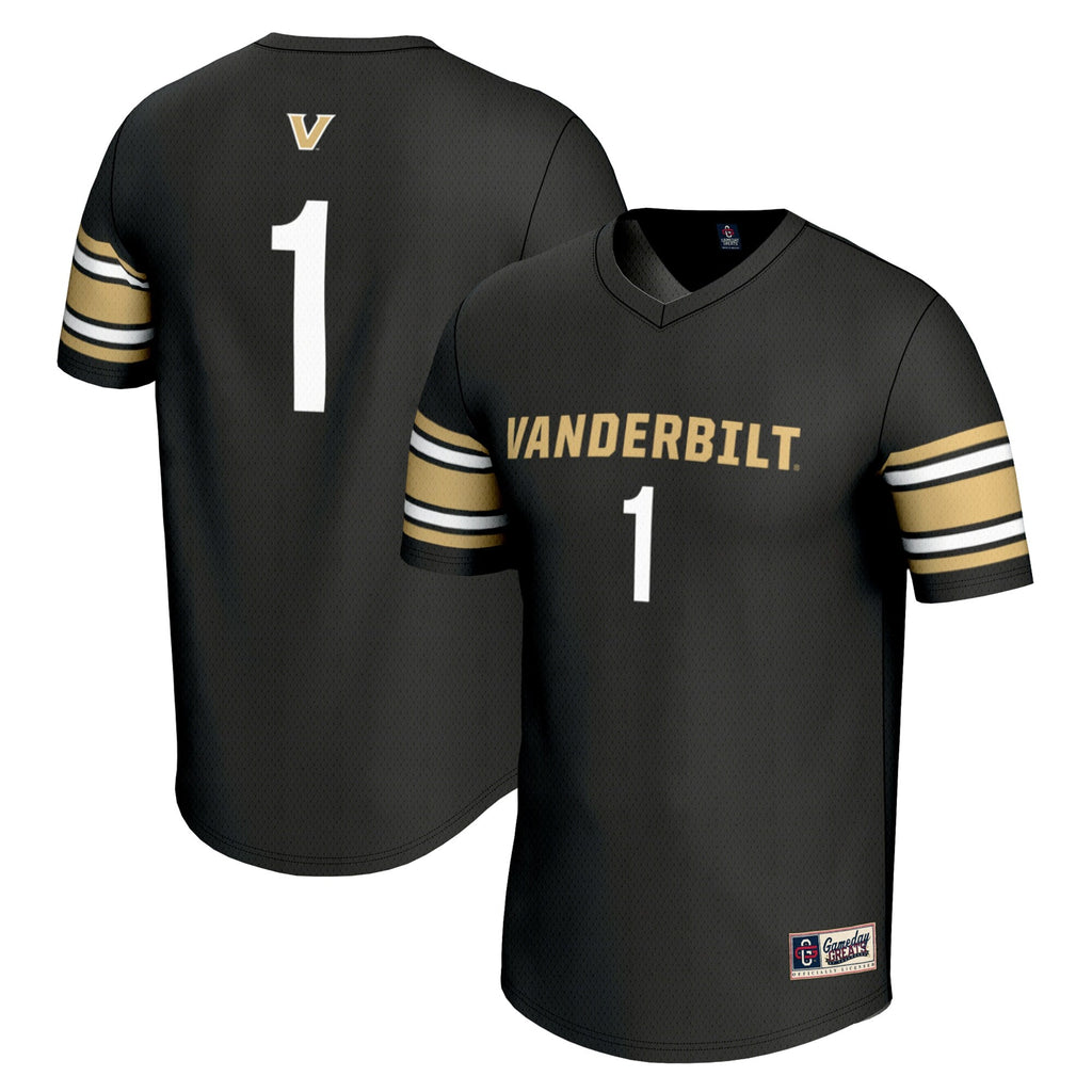 #1 Vanderbilt Commodores Lightweight Lacrosse Jersey - Black product image 2, provided for visual reference and product
