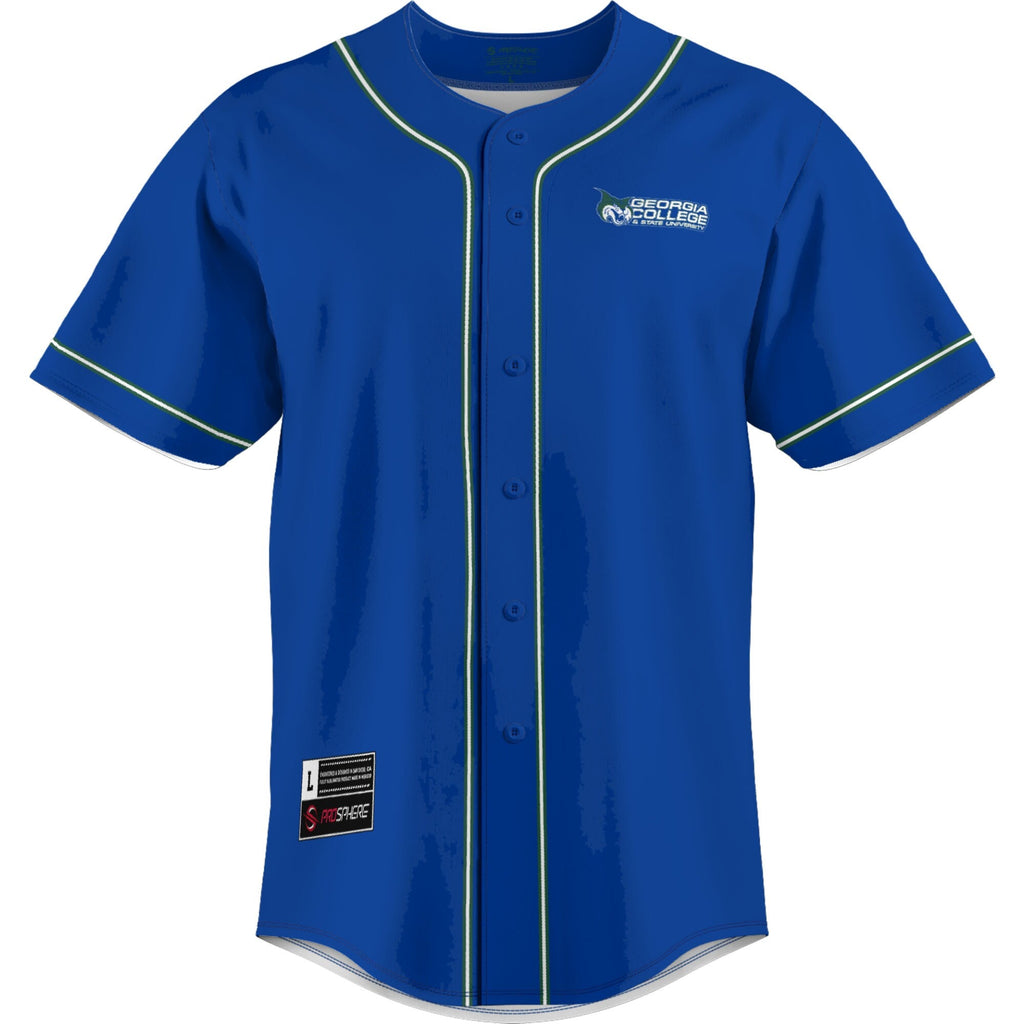 Georgia College Bobcats Lightweight Baseball Jersey - Blue product image 3, provided for visual reference and product detail
