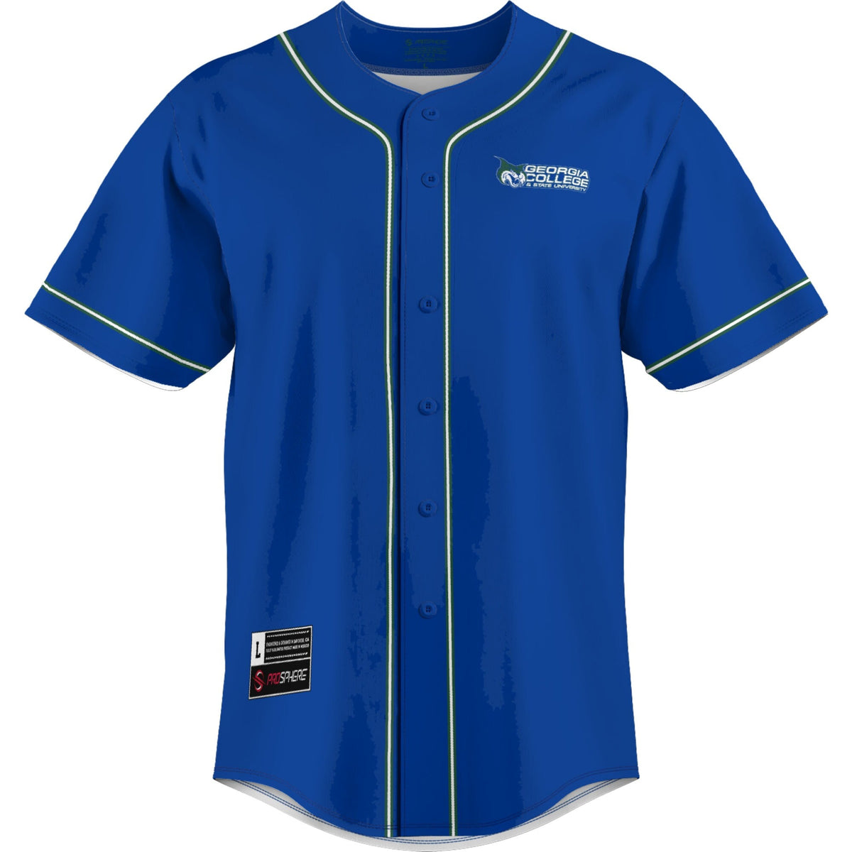 Georgia College Bobcats Lightweight Baseball Jersey - Blue product image 3, provided for visual reference and product detail