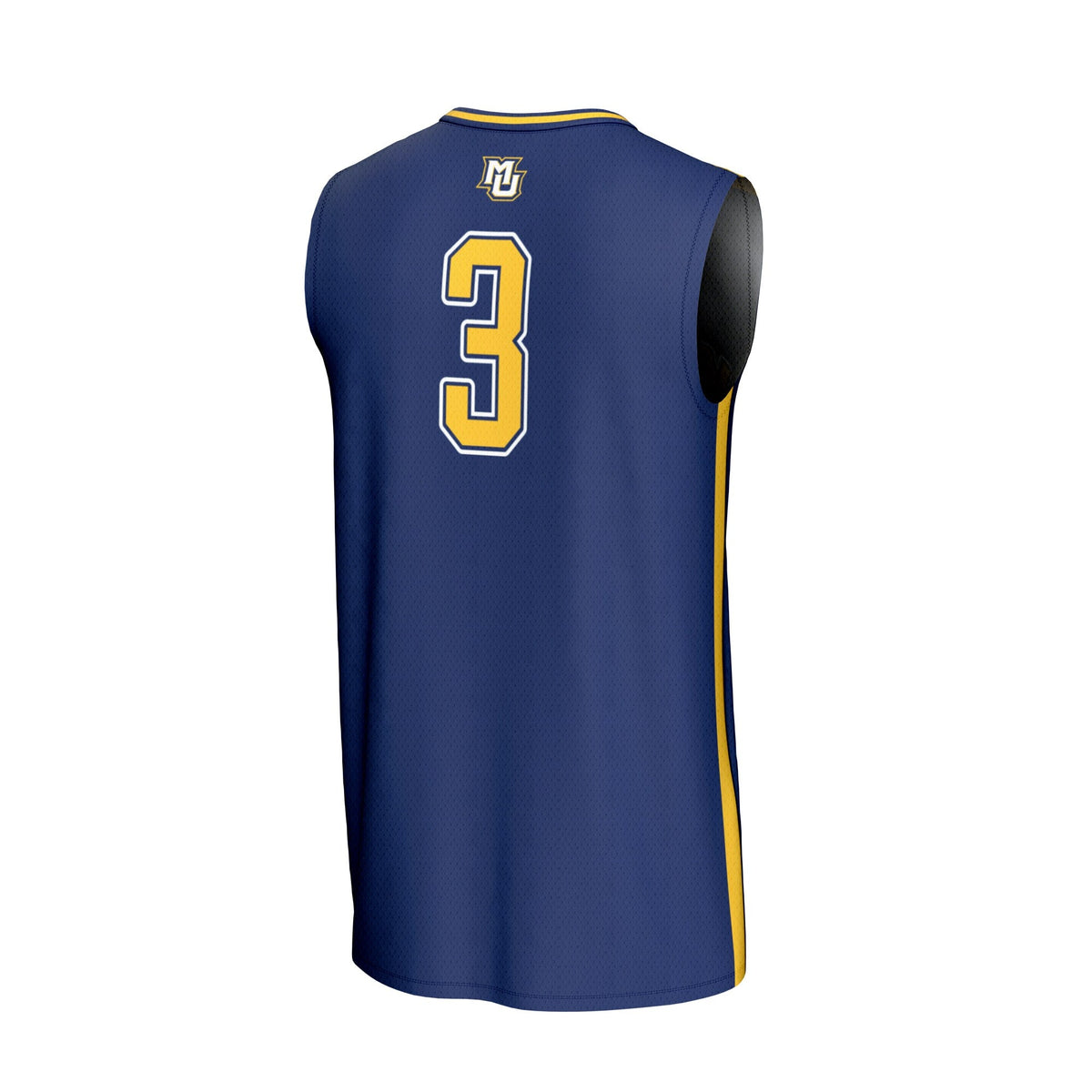 #3 Marquette Golden Eagles Lightweight Basketball Fashion Jersey - Blue product image 4, provided for visual reference and