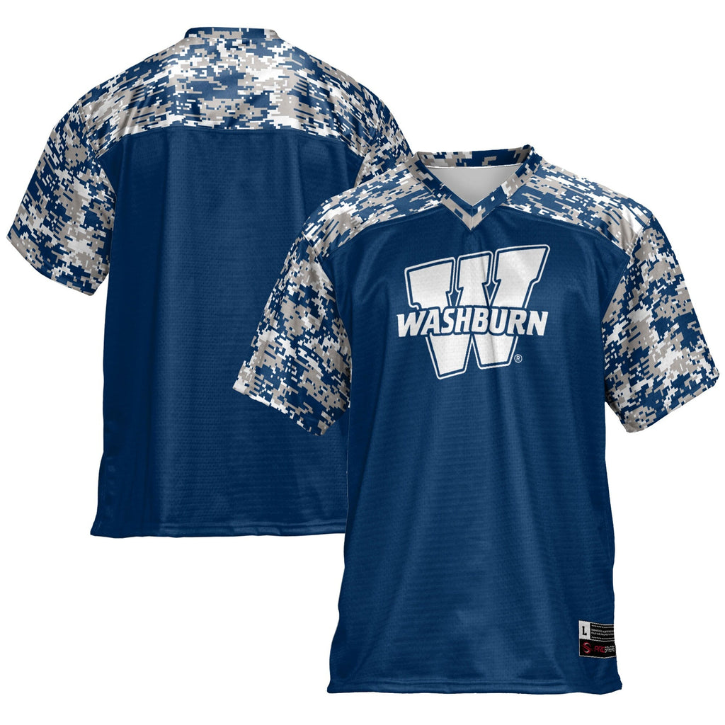 Washburn Ichabods Football Jersey - Blue product image 2, provided for visual reference and product detail review