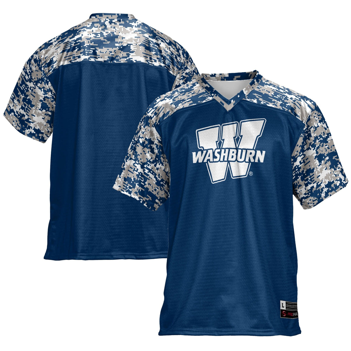 Washburn Ichabods Football Jersey - Blue product image 2, provided for visual reference and product detail review