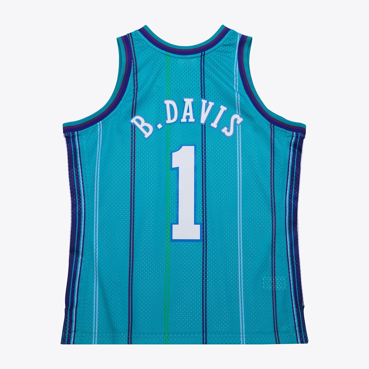 Charlotte Hornets Baron Davis 1999 Swingman Road Authentic Jersey - Teal product image 4, provided for visual reference and