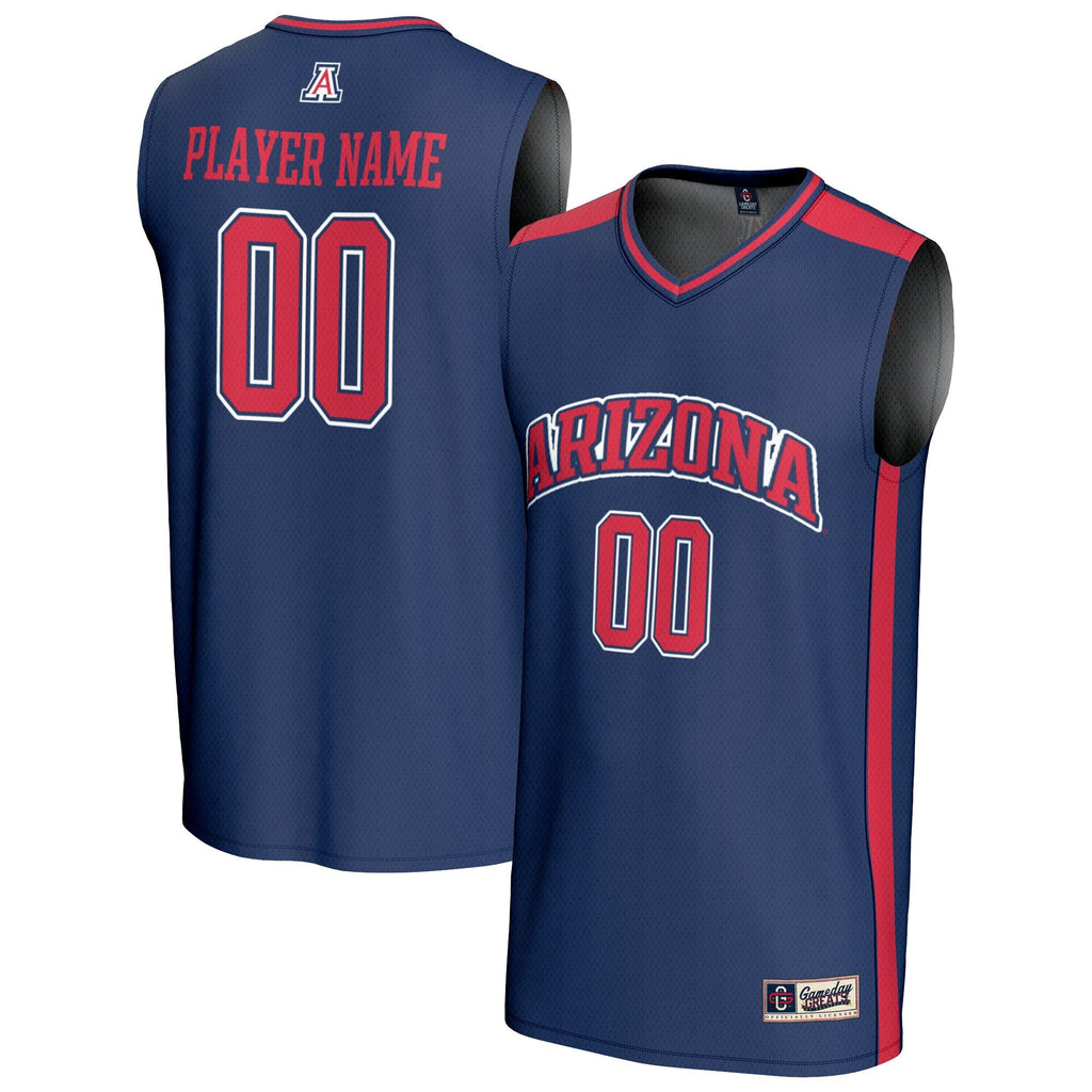 Arizona Wildcats NIL Pick-A-Player Lightweight Basketball Fashion Jersey - Navy product image 1, provided for visual