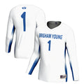 #1 BYU Cougars Lightweight Volleyball Jersey - White product image 1, provided for visual reference and product detail review