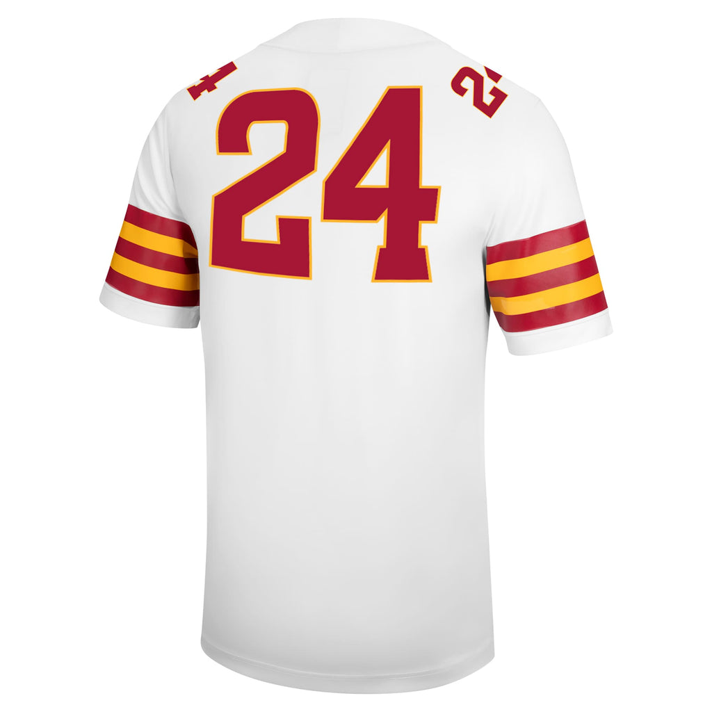 #24 Iowa State Cyclones Untouchable Football Jersey – White product image 4, provided for visual reference and product