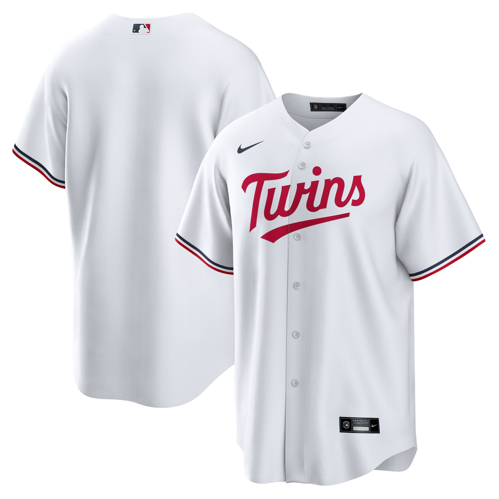 Minnesota Twins White Home Big & Tall Replica Jersey product image 2, provided for visual reference and product detail review