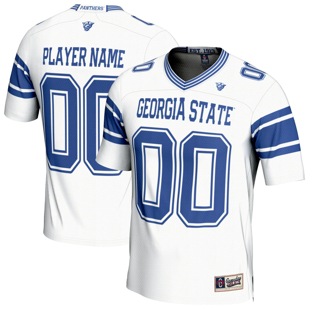 Georgia State Panthers NIL Football Fashion Jersey - White product image 2, provided for visual reference and product detail
