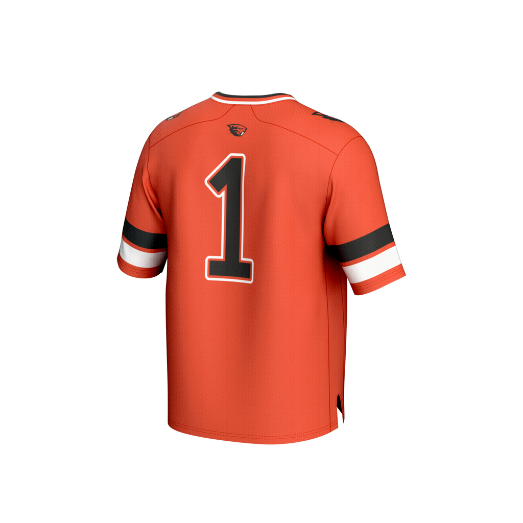 #1 Oregon State Beavers Lightweight Collegiate Football Fashion Jersey - Orange product image 4, provided for visual